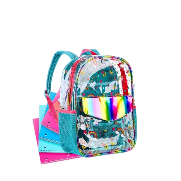 Unicorn Doodles Clear Thinking Backpack - Picture 2 of 3